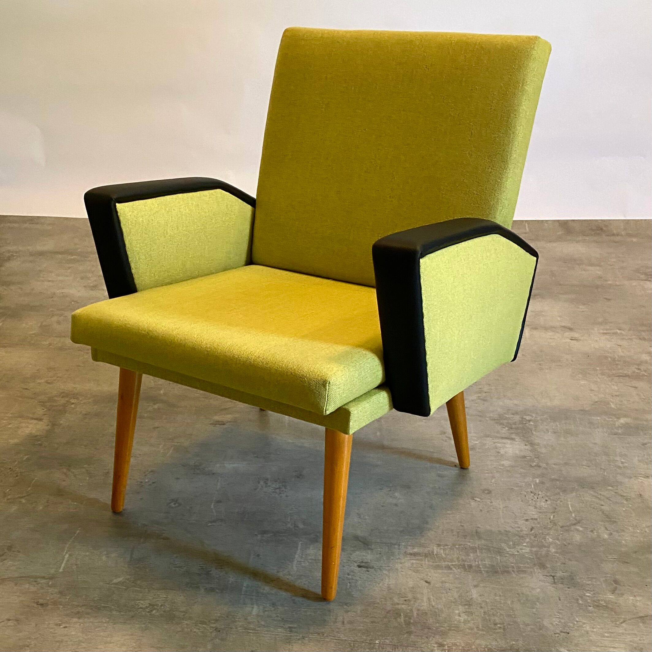 Vintage set Space Age sofa and two chairs for Drevopodnik Brno