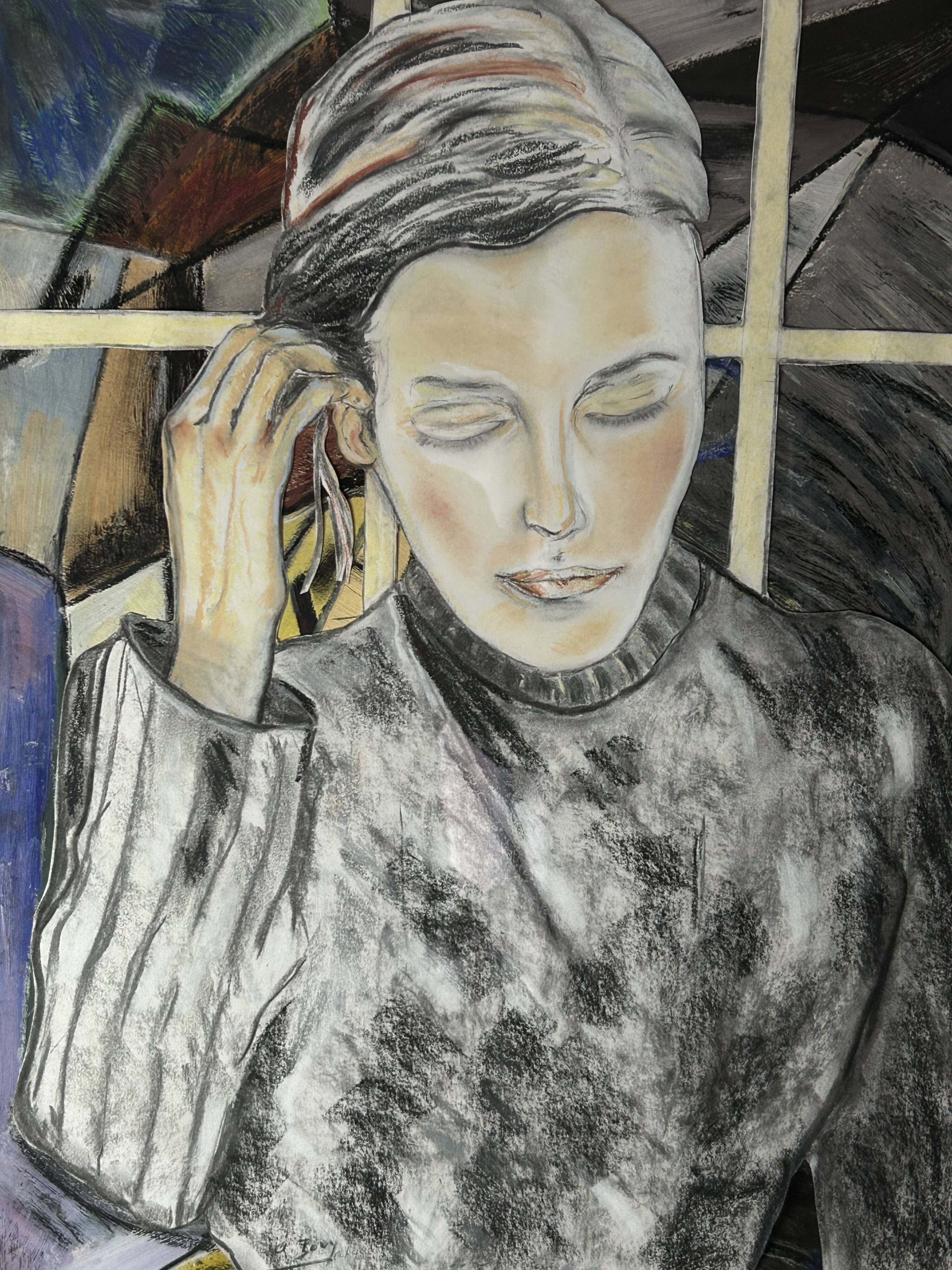Ecole surréaliste moderne - Portrait de femme - Peinture - Art du XXème