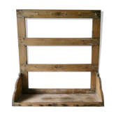 Shelf, kitchen utensils, patinated wood