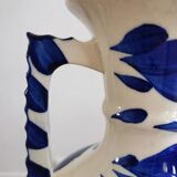 Baluster vase in painted ceramic decoration flowers