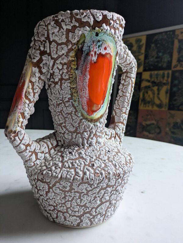 Vase Brutaliste ''Fat Lava'' Mid century