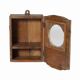 Small old wall display case clock box patina original india