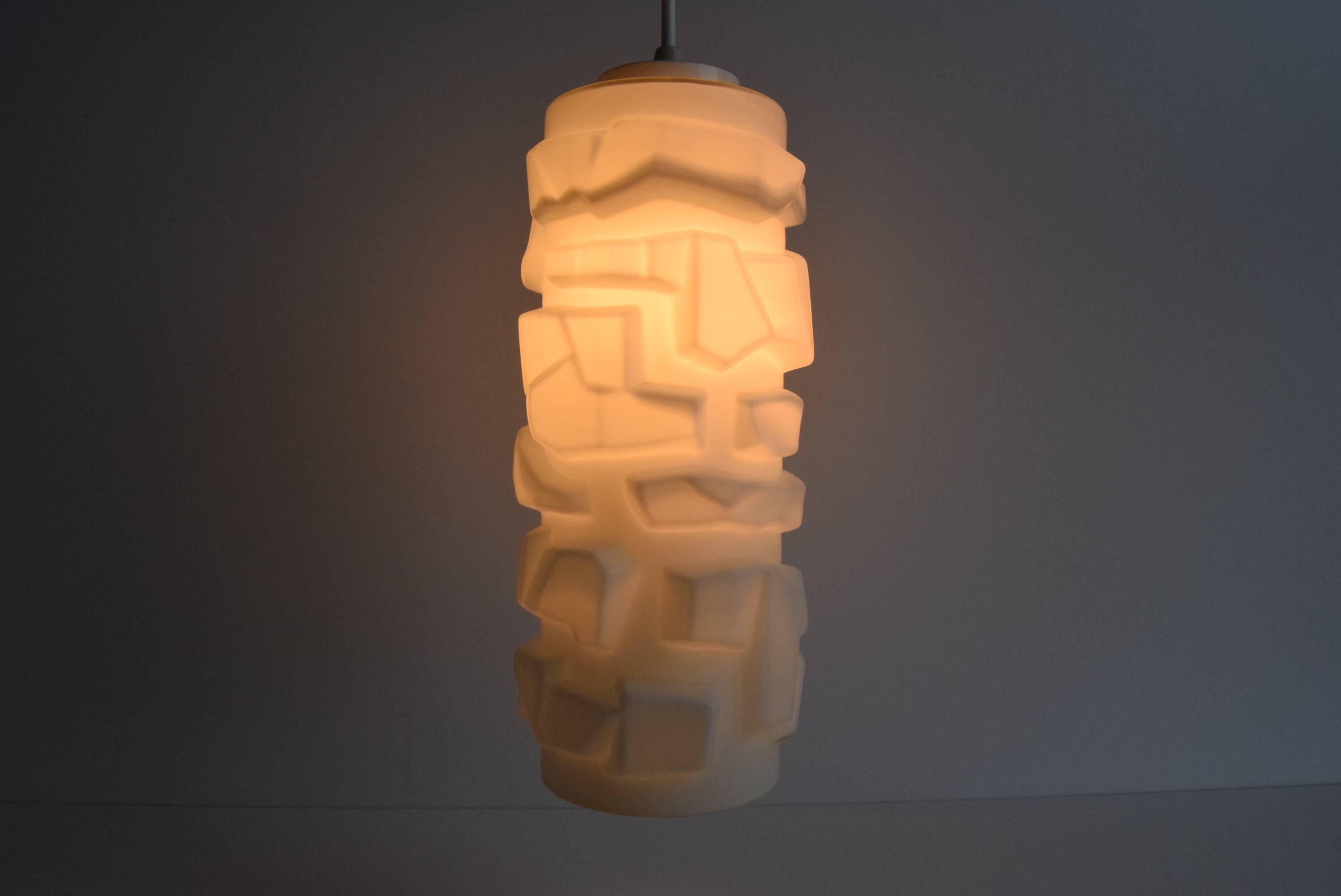 Iconic pendant lamp Ivan Jakeš made of opal glass