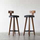 Vintage French Bar Stools, Set of 2
