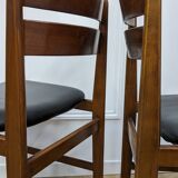 Set of 2 minimalist black chairs