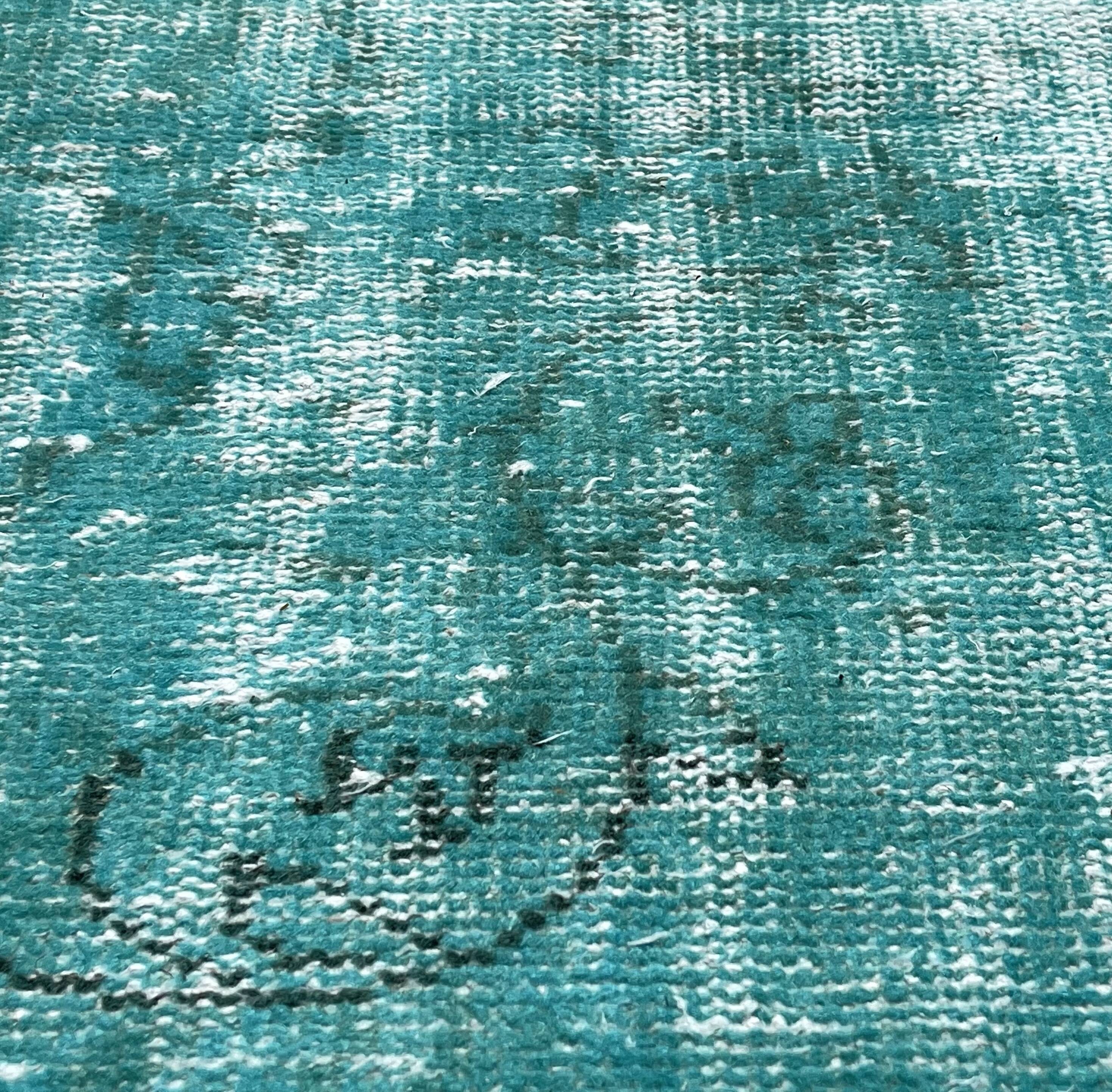 Vintage distressed turkish rug runner , 265 x 90 cm