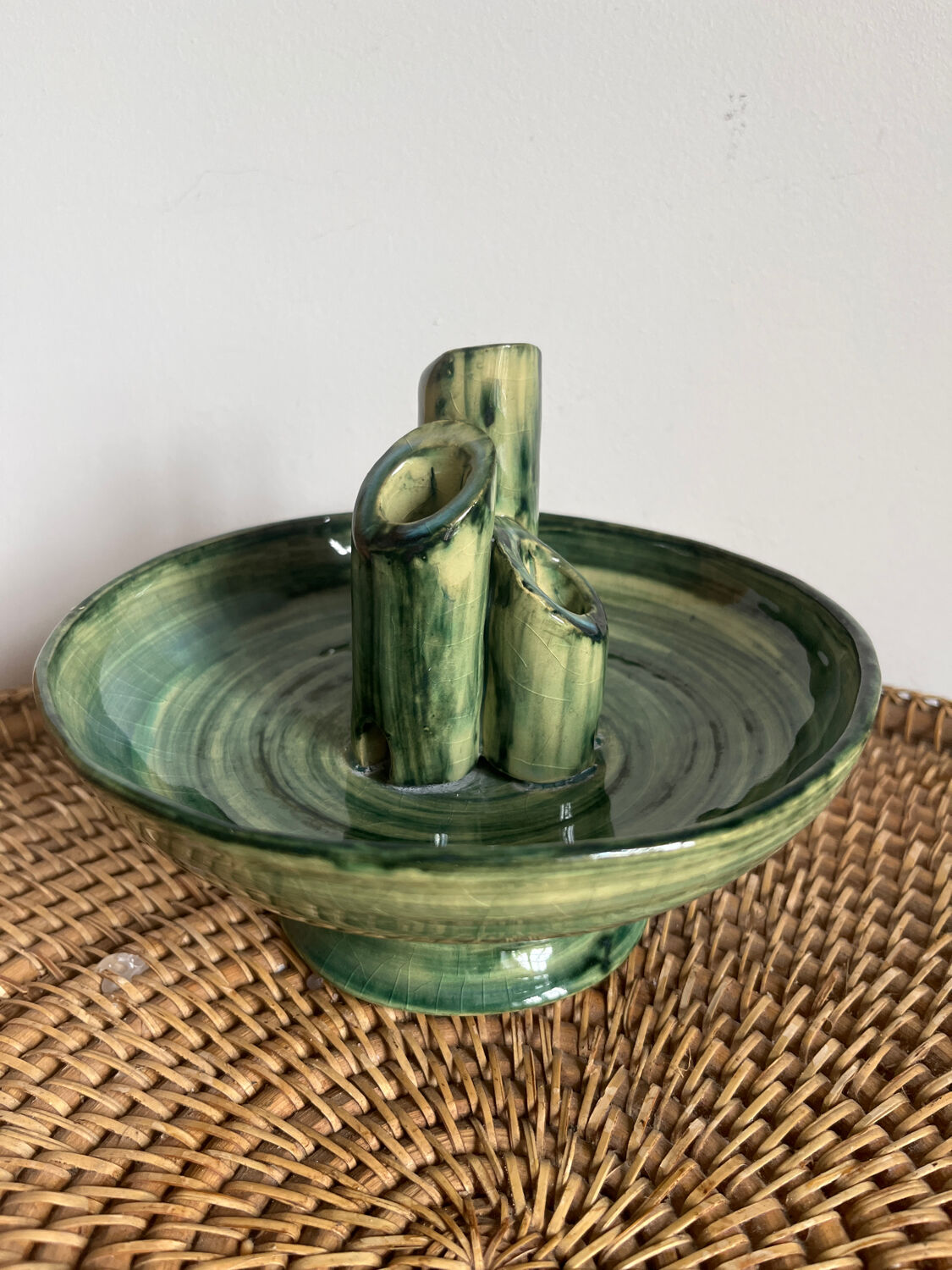 Cut ceramic vase