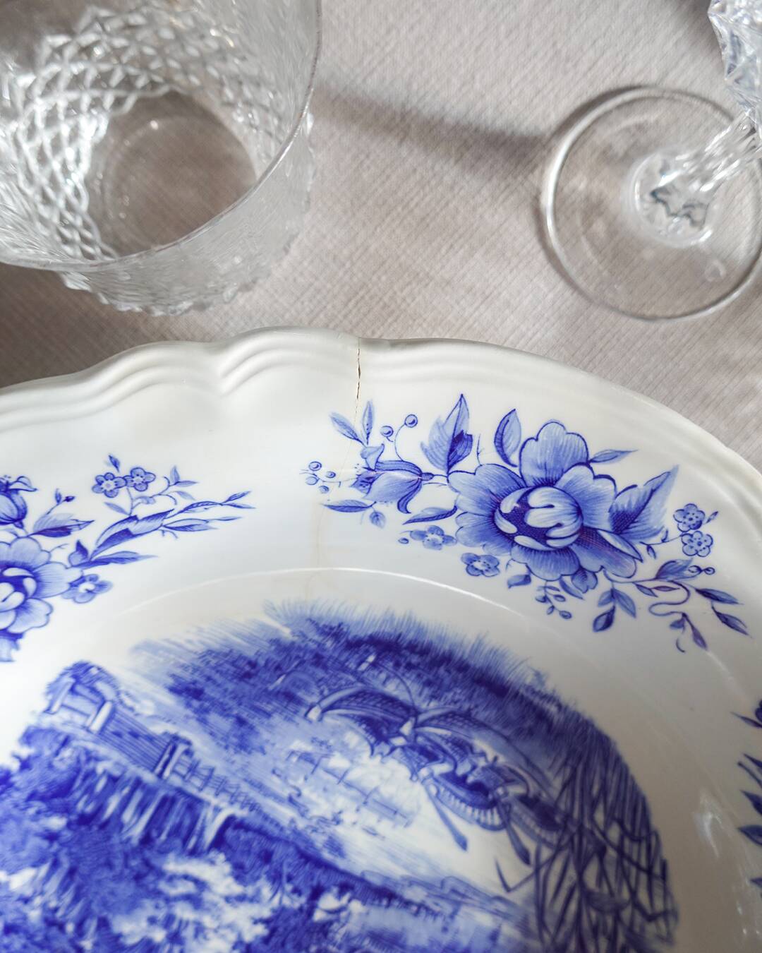 3 Plats de service Sarreguemines modèle Romantic