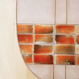 Oval coffee table in ceramic and metal – 1970s