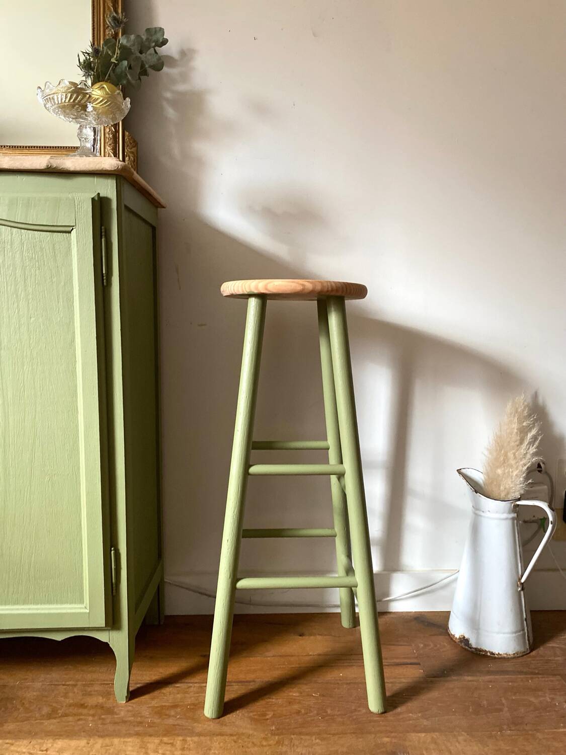 Antique wooden stool