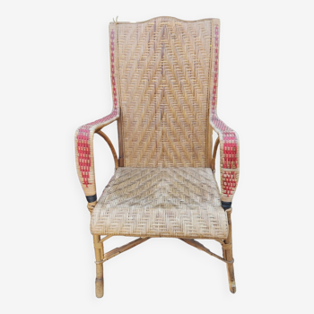 Vintage rattan armchair