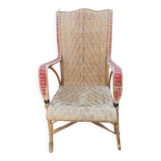 Vintage rattan armchair