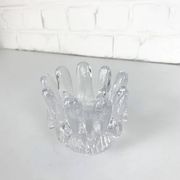 Sunflower glass candle holder, Göran Wärff for Kosta Boda, Sweden, 1970s