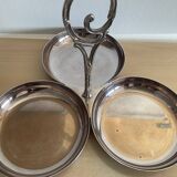 Vintage silver-plated metal bowl servant