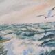 Tableau vintage marine mouette