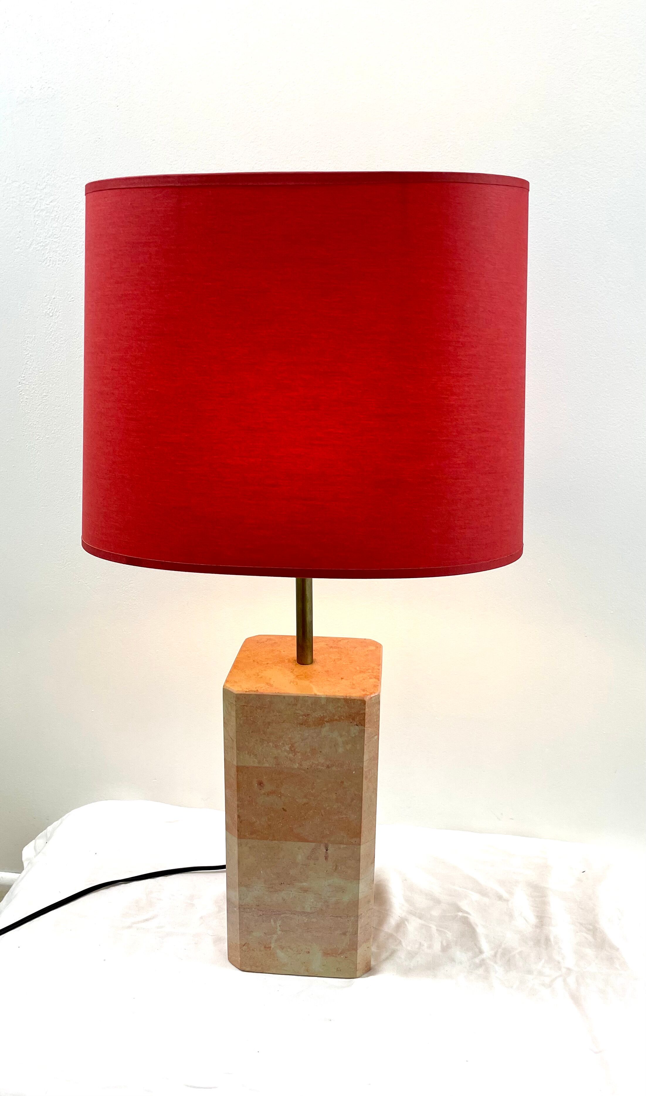 Lampe à poser en marbre vintage