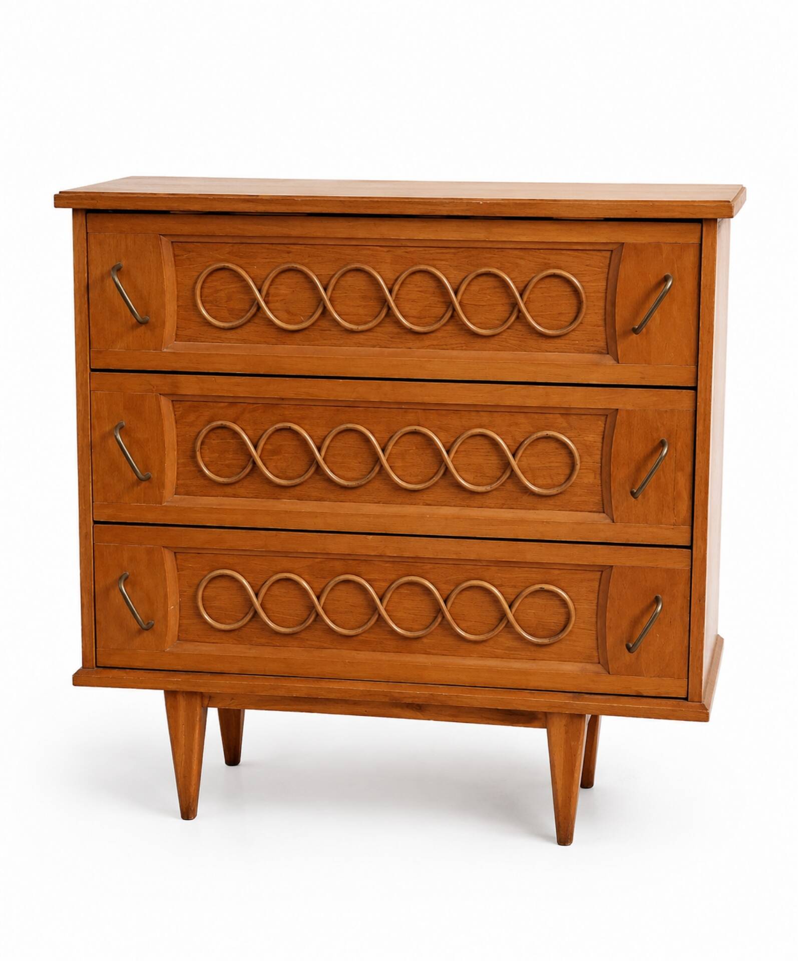 Vintage stamped wooden chest of drawers – 3 drawers