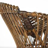 Tabouret en Rotin, Italie, années 1960s.