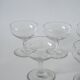 Lot de 6 coupes à champagne en cristal gravé 1950