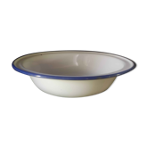 Bassine en tôle émaillée blanche