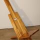 Sculptural brutalist armchair in solid elm, 1980.