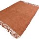 Kilim Turc Vintage Terracotta Uni, Tapis Naturel pour Salon et Chambre