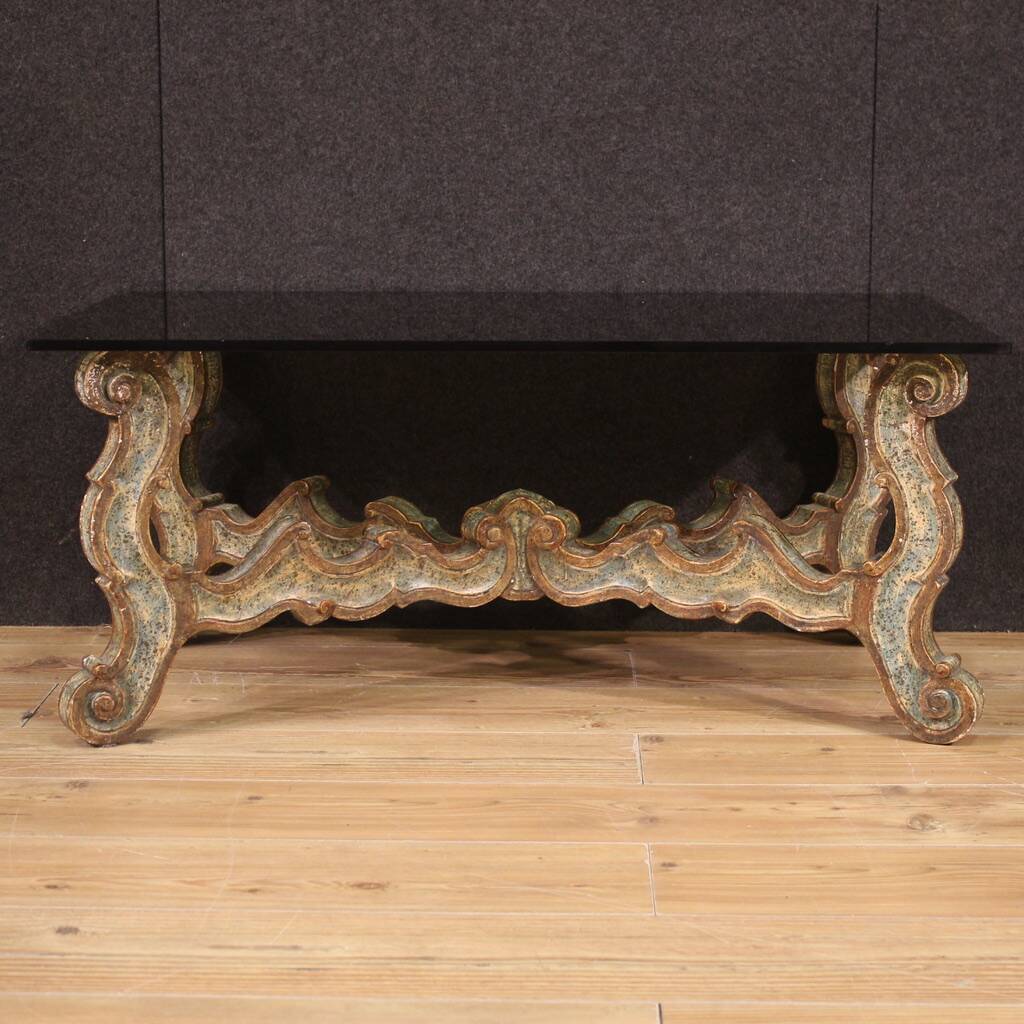 1960s lacquered wood coffee table