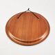 Mid Century Teak Round Wall Mirror, Denmark, 1960s