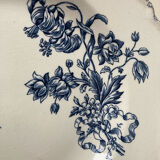 Blue flowered ironstone deep plates from Saxony
