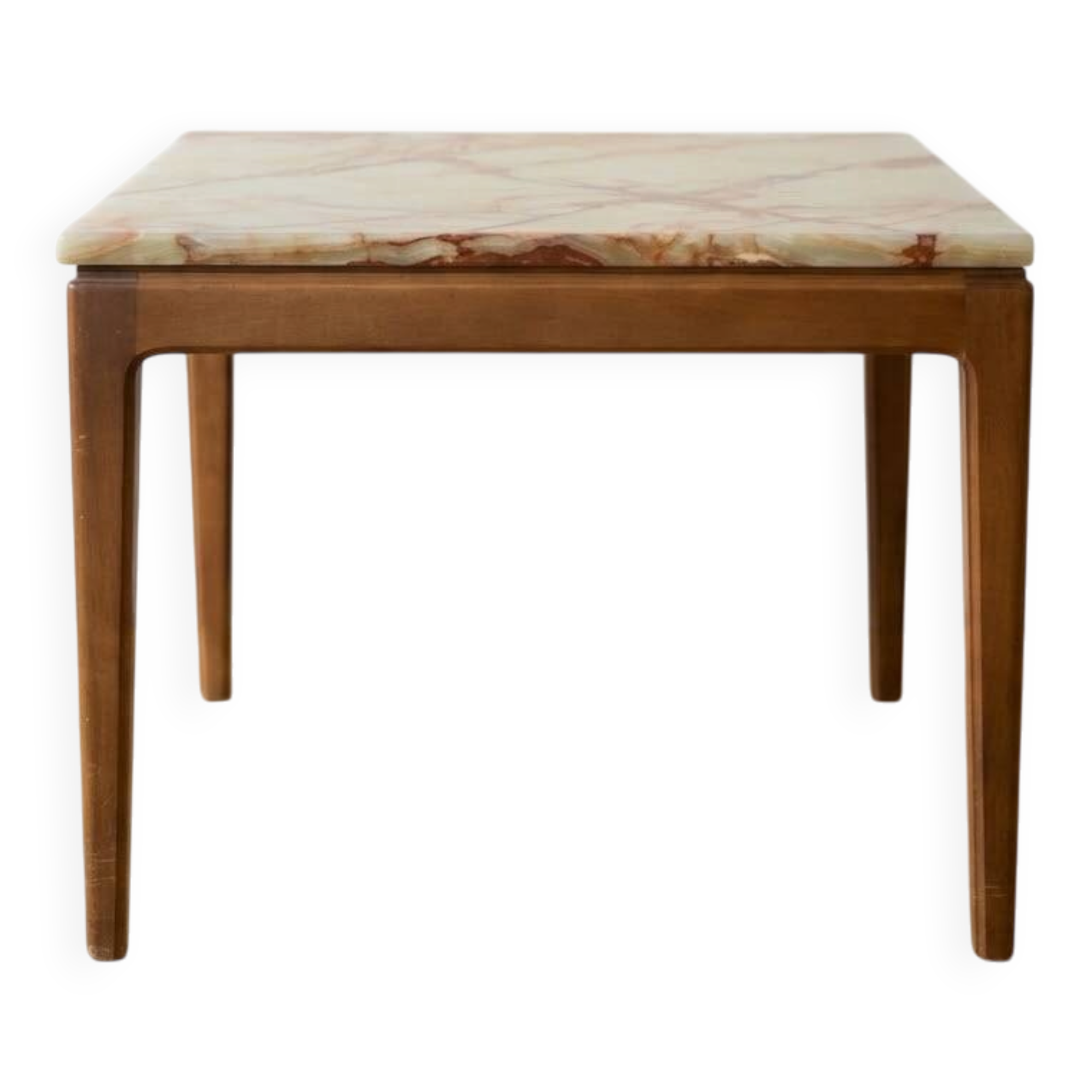 Vintage Scandinavian coffee table in black wood.
