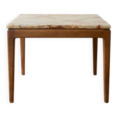 Table basse scandinave vintage en bois noir