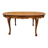 Louis XV style cherry wood table with extensions