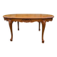 Louis XV style cherry wood table with extensions