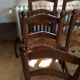 Lot de 6 chaises en bois et paille