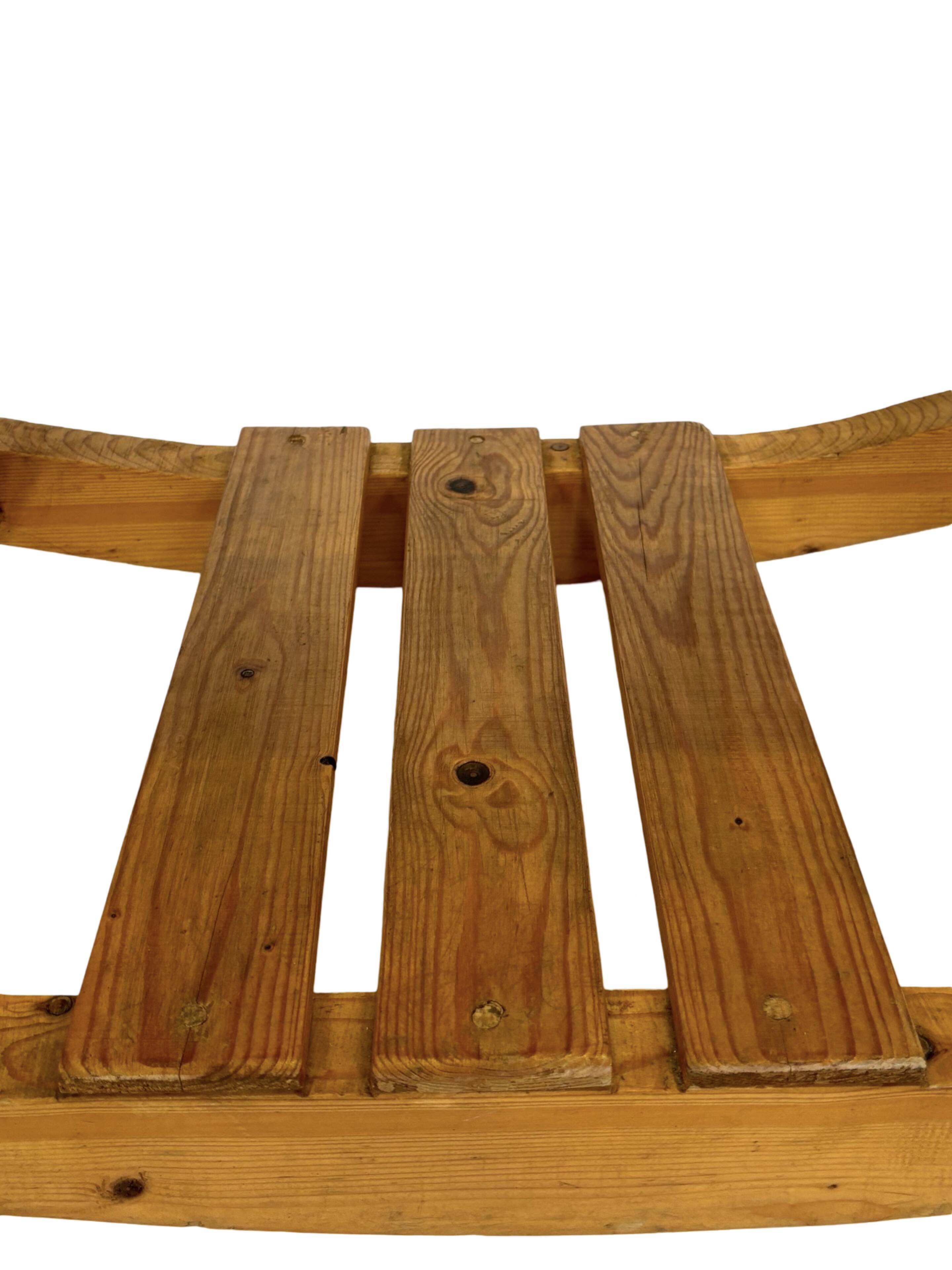 Vintage rocking horse 60s pinewood design minimalist design