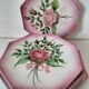 dessert plates and serving dish in earthenware – hand-painted decoration
