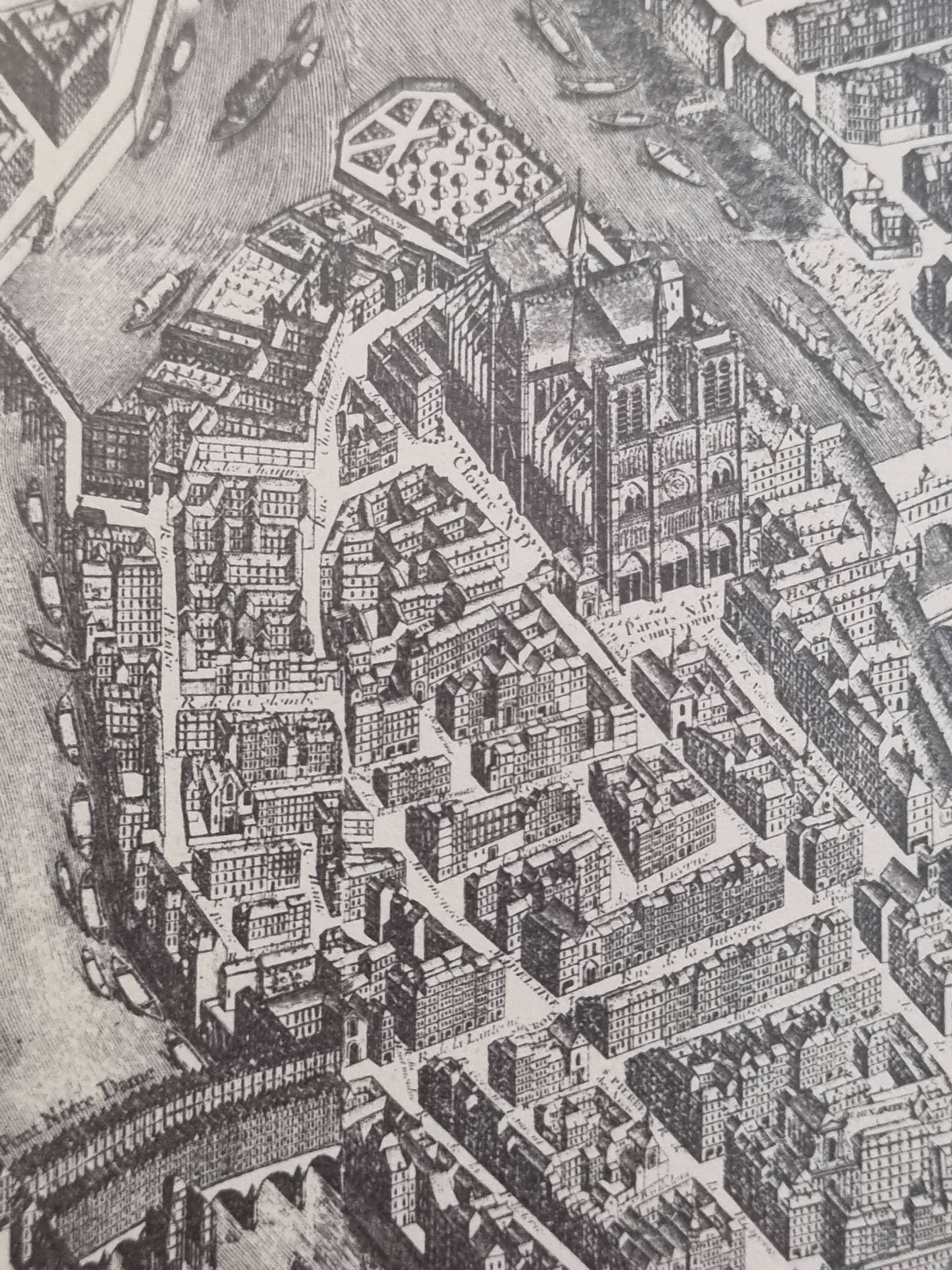 Turgot Plan 1739 – Vintage reproduction framed 100 x 80 cm with glass