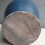 Large Accolay vase ceramic blue 1950
