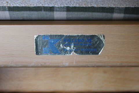 Pair of armchairs and a stool designed by Alf Svensson and manufactured by Källemo