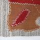 Burgundy Textile Wall Hanging, Handmade Tapestry Rug
