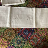 3 cotton napkins with monogram