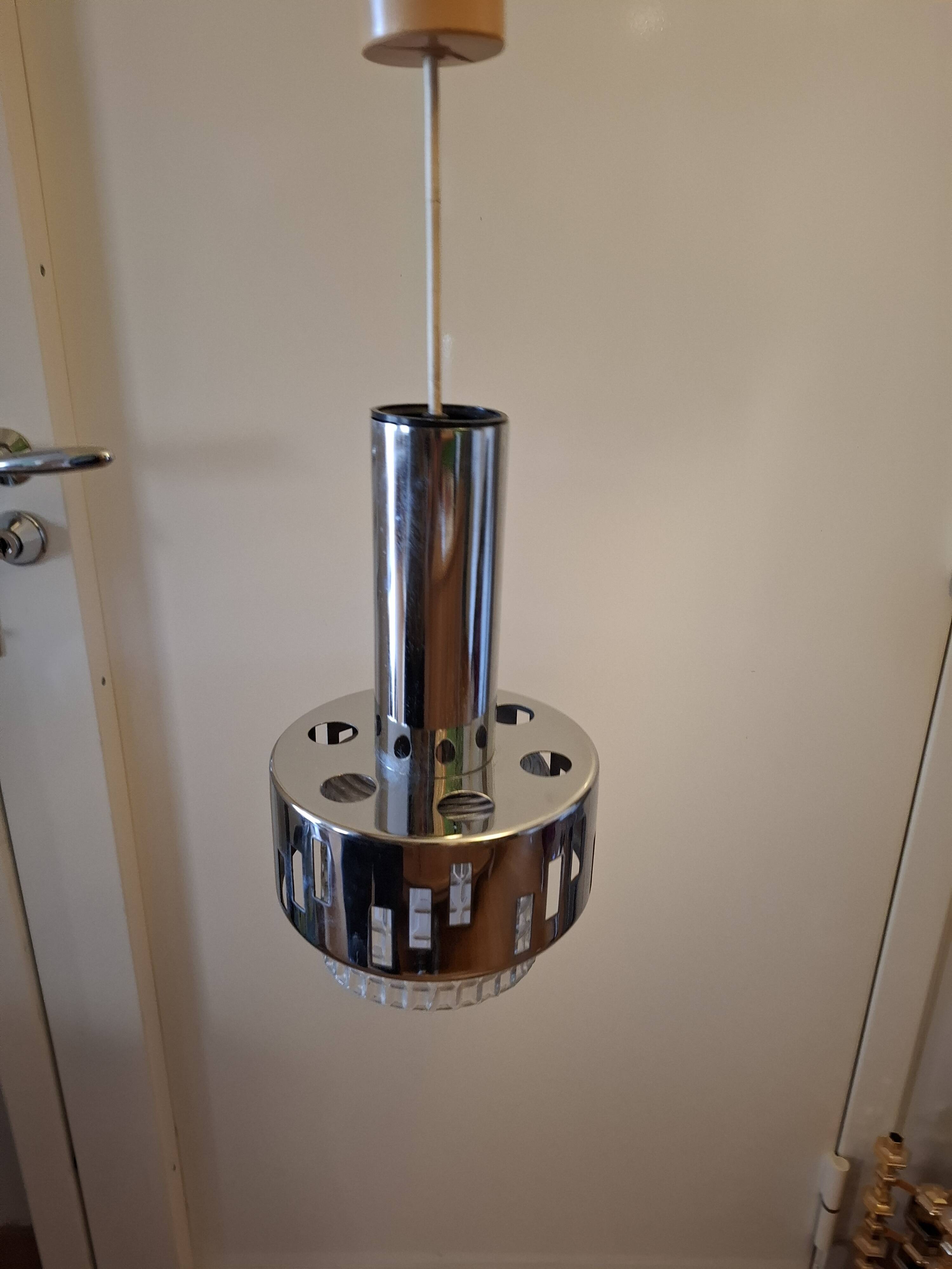 Suspension en metal chromé années 70'S RAAK