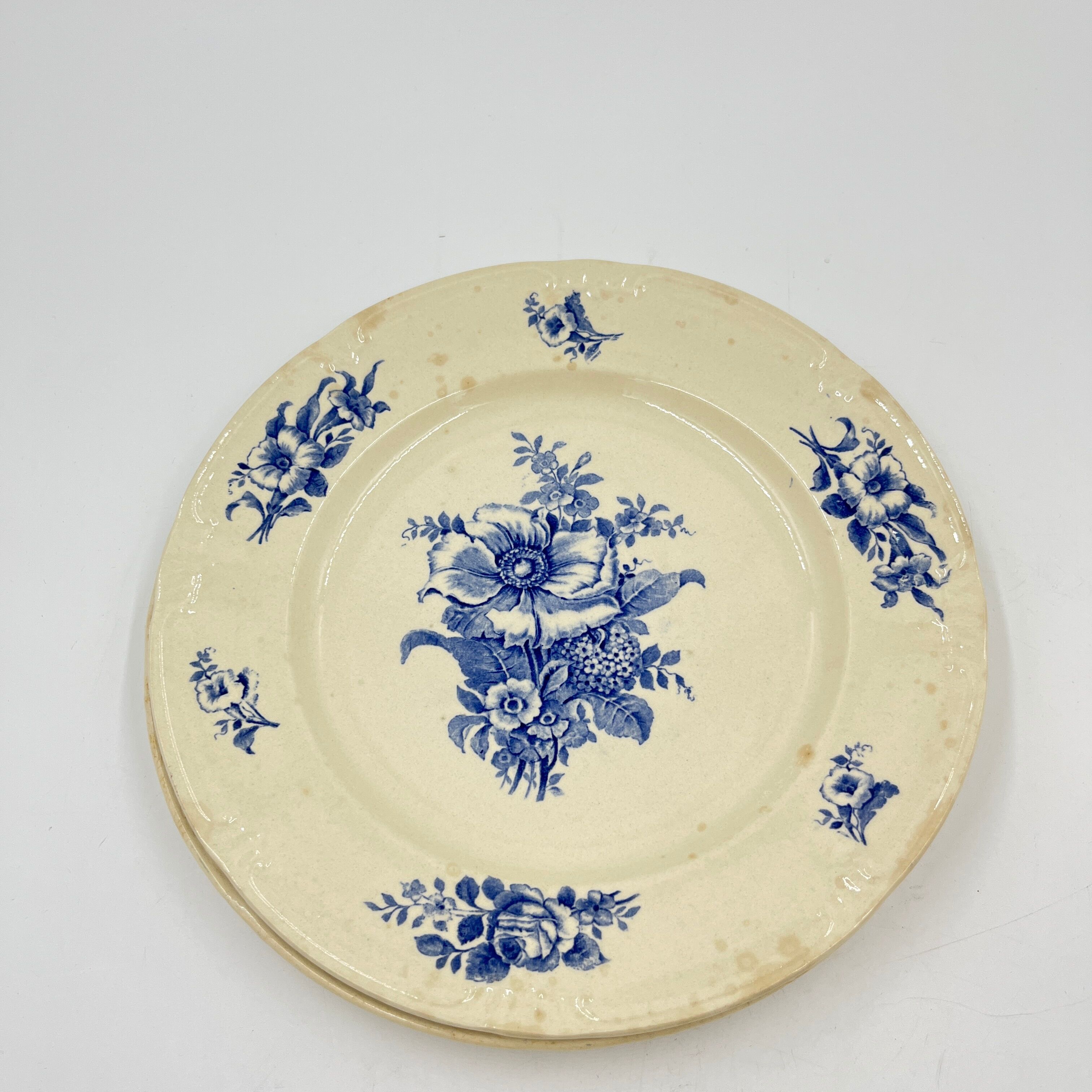Set of 20 plates Boch Frères décor Rhodia