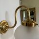 Vintage brass gooseneck wall lamp