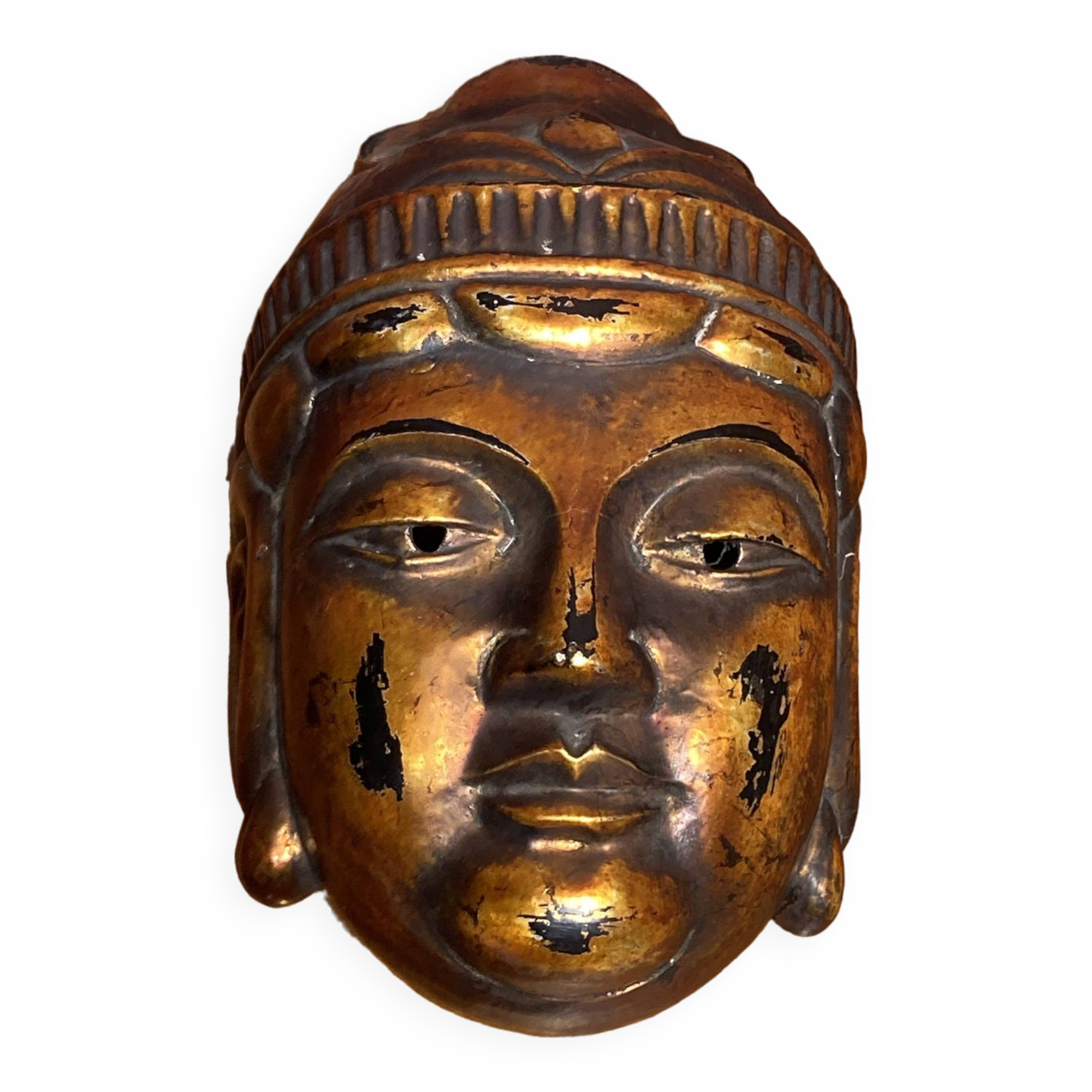 Wooden wall mask