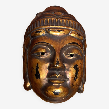 Wooden wall mask