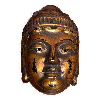 Wooden wall mask