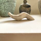 Plaster candle holder sculpture