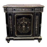 "Boulle" furniture with a support height in gilded brass marquetry from the Napoleonic era.