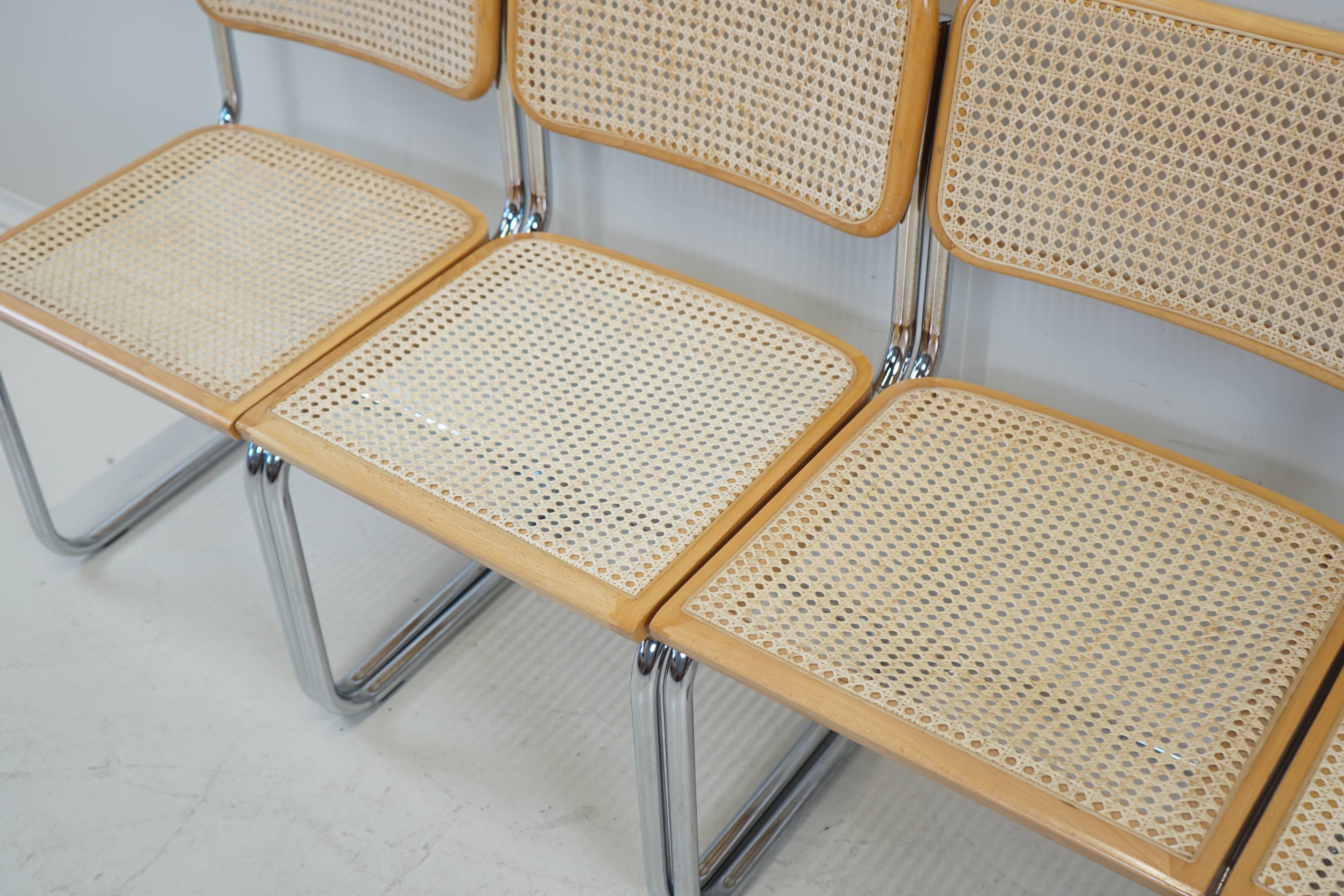 Set of 6 Cesca B32 chairs – Bauhaus design inspired by Marcel Breuer